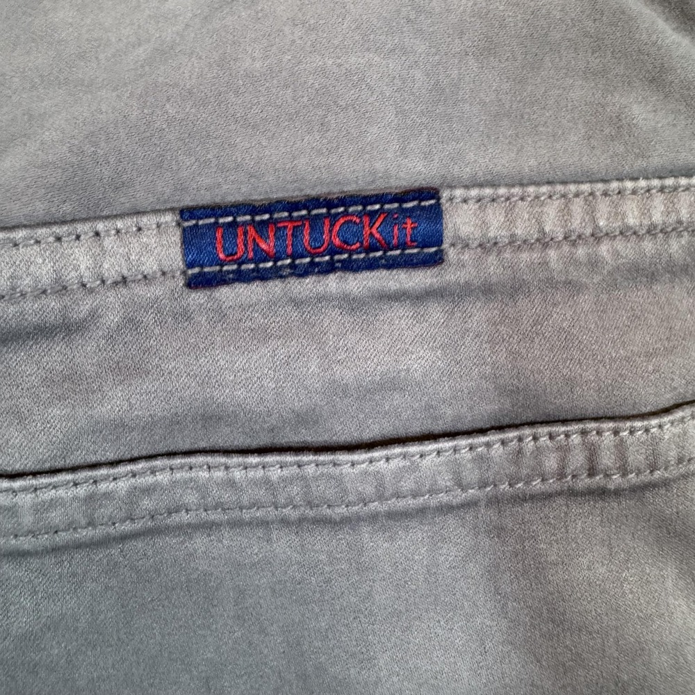 UNTUCKit‎ Pants Mens 35x32 Gray Straight Fit Stretch Pima Cotton Casual Chinos - Picture 12 of 12